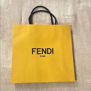 Authentic Fendi Yellow/Gold Shopping Bag